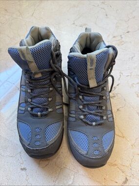Hi-Tec Grey and Light Blue Trail Hiking Boots
